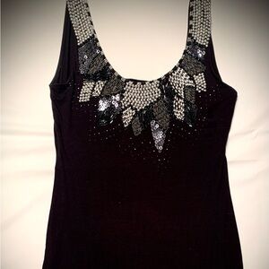 STUDIO Y Jeweled Beaded tank top
